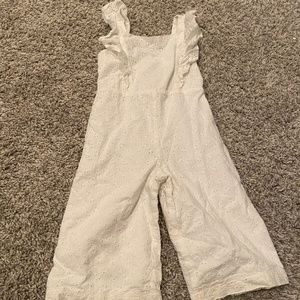 Eyelet sleeveless pantsuit